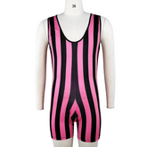 Sculpt & Striped Compression Wrestling Singlet